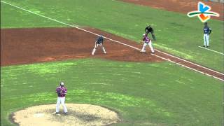 20130810 CPBL 猿VS犀牛 3上 林智平反向攻擊成功執行打帶跑戰術