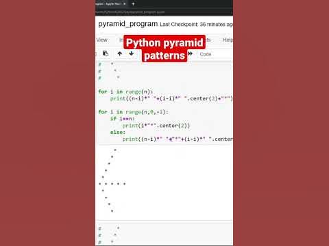 how to create pyramid patterns in python #python #programming # ...