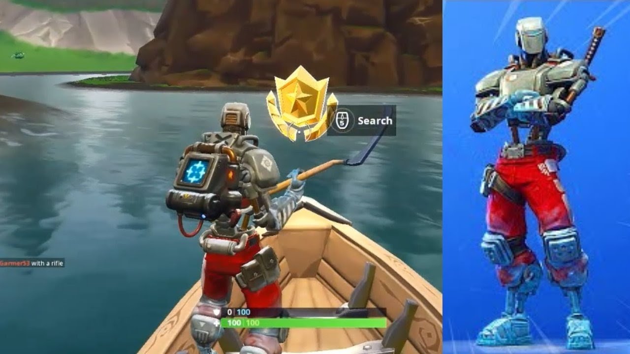 fortnite season 6 Week 7 Secret Battle Star Location A.I.M SKIN UNLOCKED