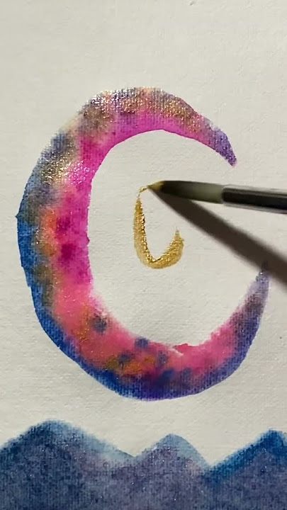 cat on a crescent moon ✨#blessings #arttherapy #watercolor #watercolorpainting