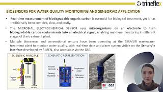 TRINEFELX Outcomes | WWT pilot Tool | Biosens. for Water Quality, Monitoring, SensorViz Application screenshot 4