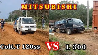 Mitsubishi Colt T120 SS. vs Mitsubishi L300 di jalan licin