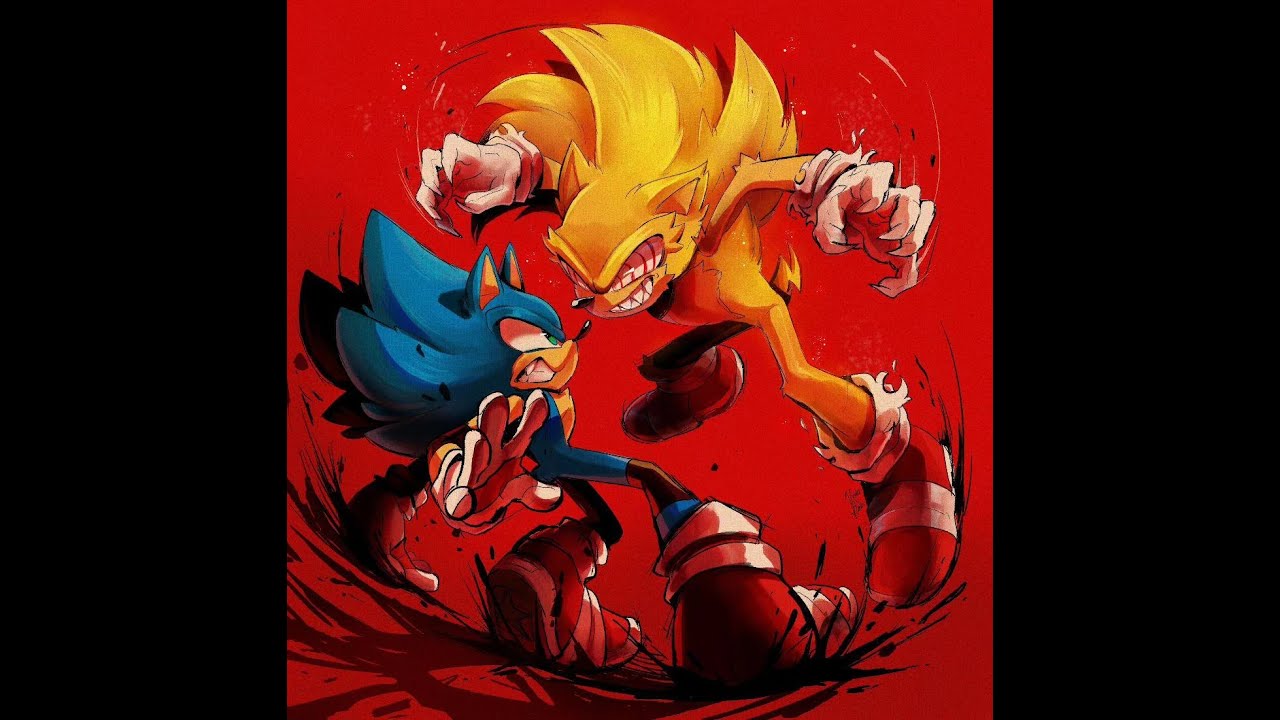 SSF2 Mod Battle: Fleetway Super Sonic Vs Sonic V3 - YouTube