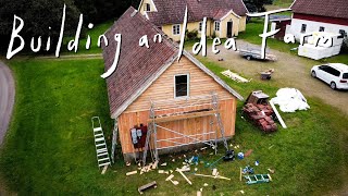 Gable-end larch cladding