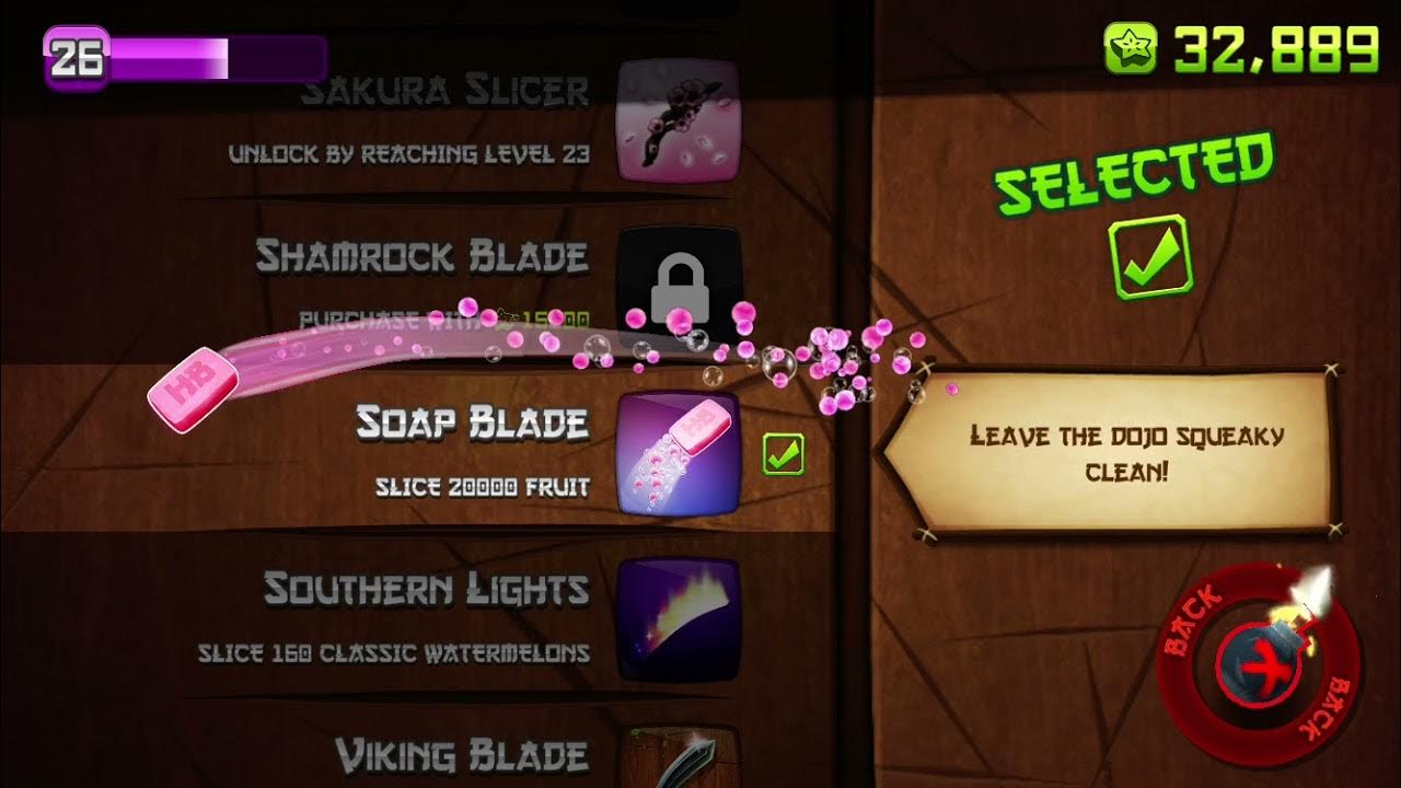 Fruit Ninja Classic + Soap Blade Gameplay Apple Arcade iPhone SE
