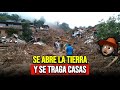 Mira como una avalancha de tierra sepulta viviendas