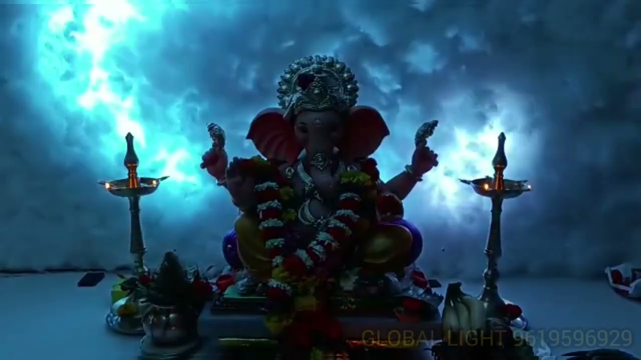Sky effect LED light ganpati decoration