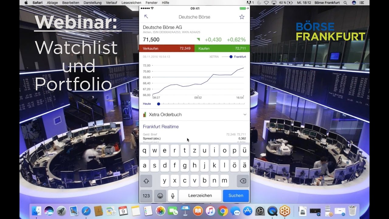 Webinar: Watchlist und Portfolio – Funktionen der Börse Frankfurt