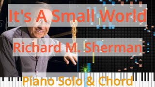 🎹It's A Small World, Solo &amp; Chord, Richard M. Sherman, Synthesia Piano