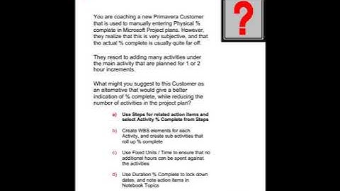 Lect 14 PLANNING AND CONTROL USING ORACLE® PRIMAVERA®