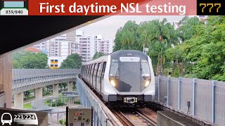 [First daytime NSL testing] SMRT Alstom MOVIA R151 [839/840] at (NS5) Yew Tee