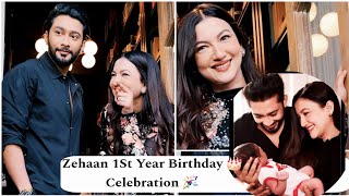 Gauahar Khan and Zaid Darbar Son Zehaan 1St Year Birthday 🎂 Celebration 🎊|| #gauharkhan #birthday