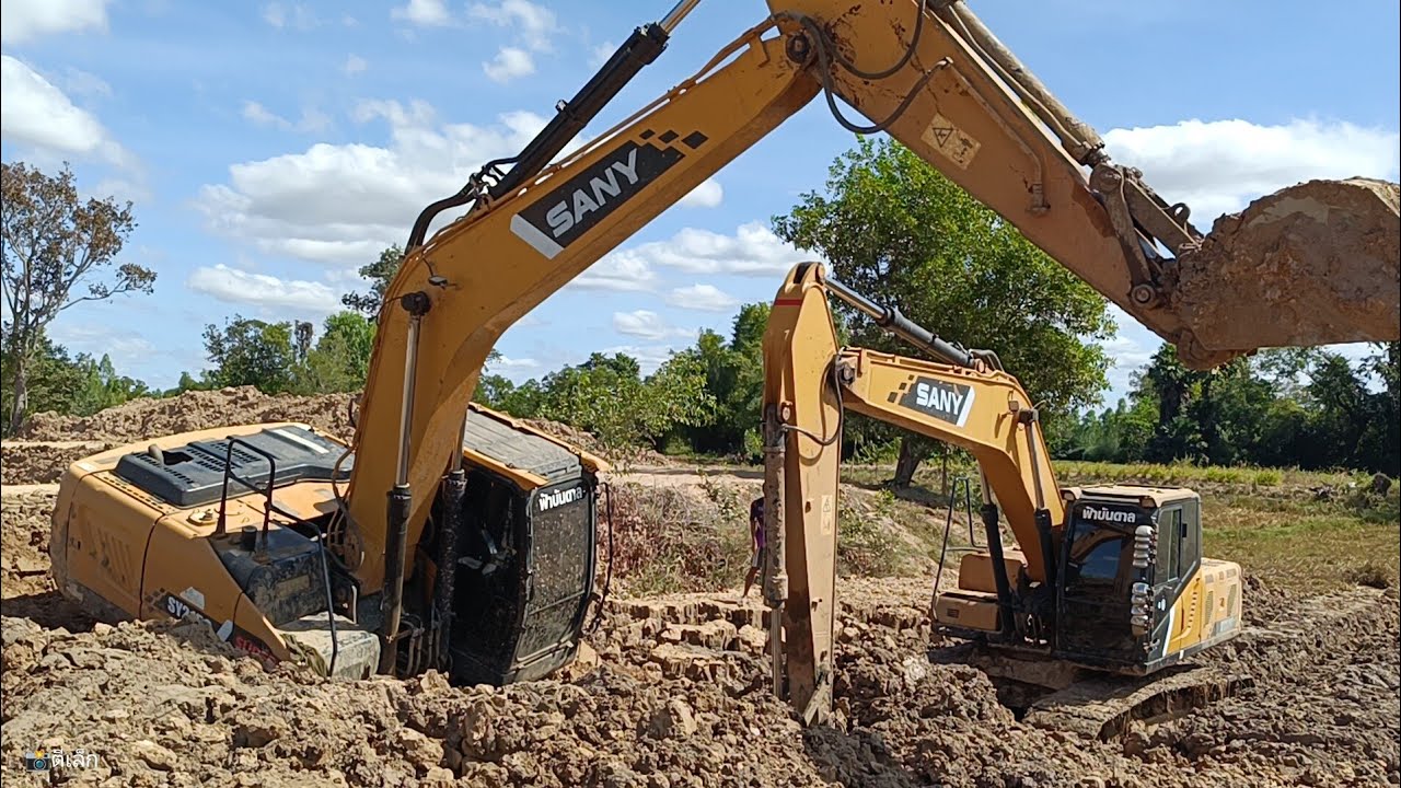 คนขับใหม่ฟ้าบันดาลมาไม่ถึง10นาทีเกมโอเวอร์!! SANYsy215c เดินตกบ่อโคลนหัวถิ่ม!!