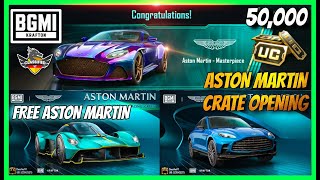 LUCKIEST ASTON MARTIN SUPERCAR CRATE OPENING IN BGMI - 2 ASTON MARTIN AND 50 ROYAL PASS GIVEAWAY