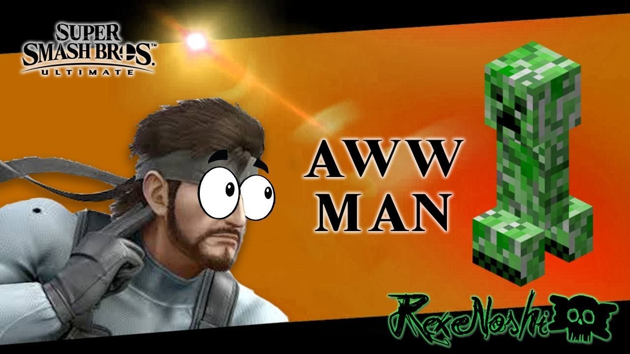 Super Smash Bros Ultimate: Creeper causes Solid Snake to Explode