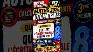 🚨 DNB Maths 2026 : L’écriture décimale de 2/2 ? 🧠 Question 8 Brevet#dnb #brevet #automatismes #maths