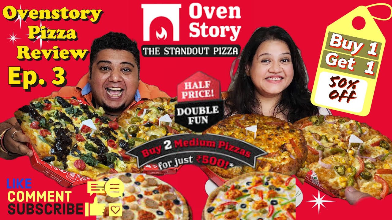 OvenStory Pizza Review 😱 Vegetarian Pizza Biggest Pizza Deal Ever