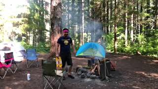 Camping at Lower Lewis Falls in Cougar Washington