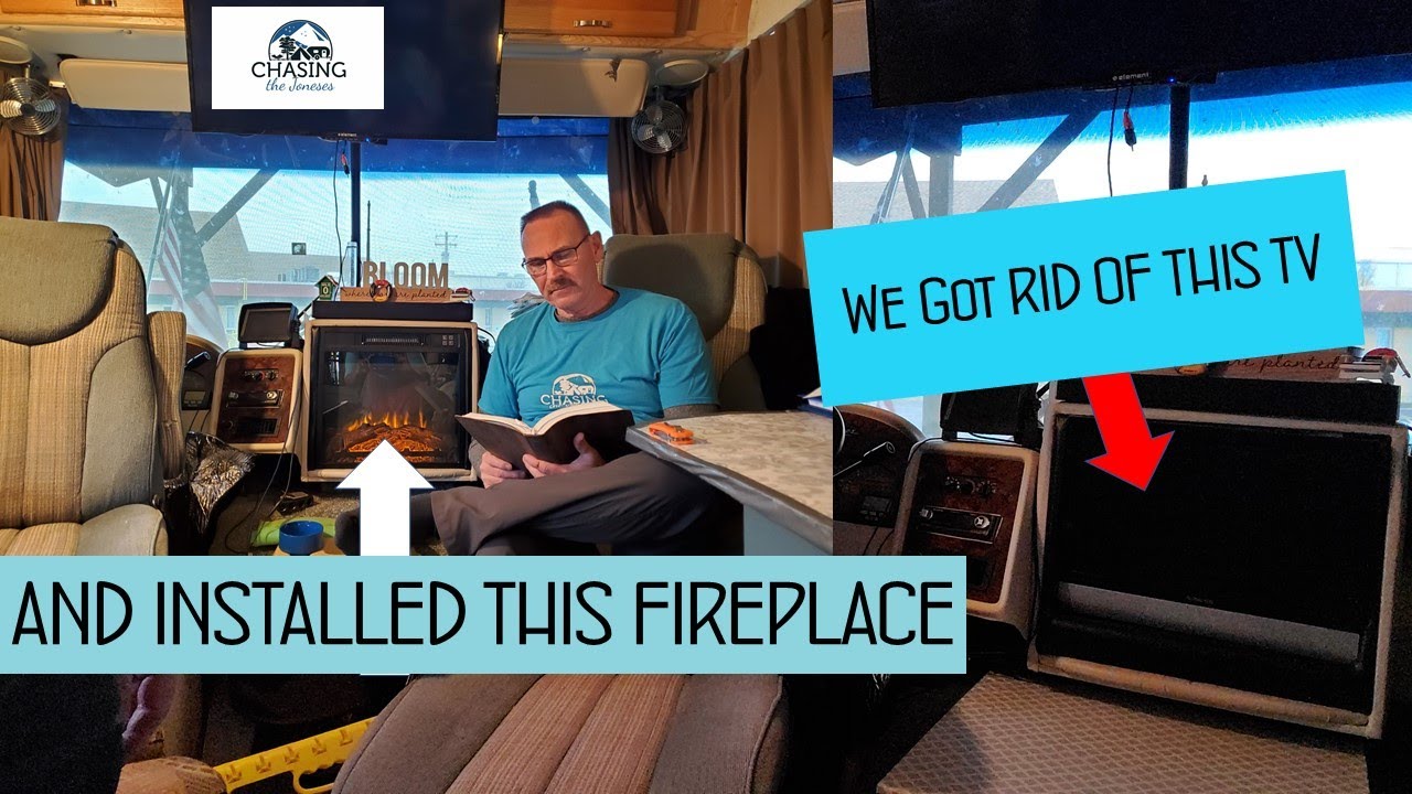 Installing an Electric Fireplace in a RV (DIY Project) - Full-Time RV ...