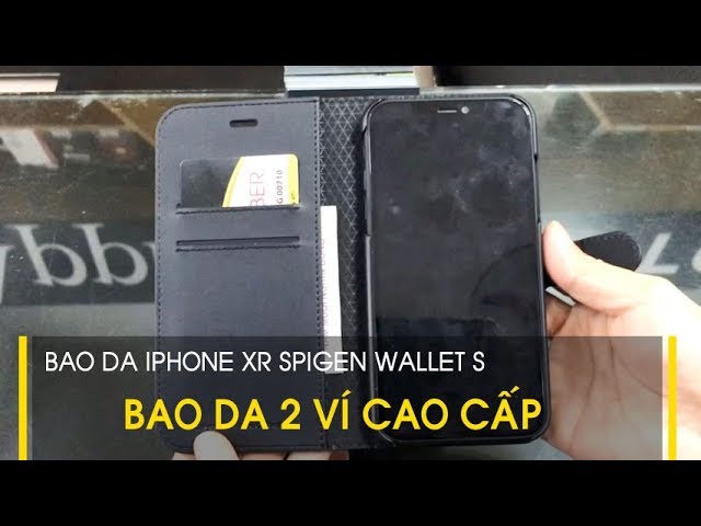 LÊ SANG | Bao da iPhone XR Spigen Wallet S + 2 ngăn ví đựng thẻ, tiền tiện lợi