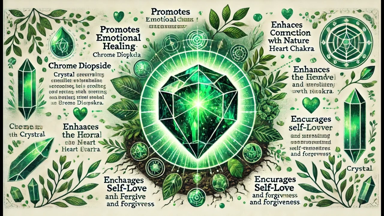 Chrome diopside crystal Metaphysical properties an energy
