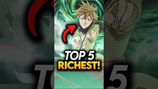 Top 5 Richest People in Clover Kingdom! Black Clover #blackclover #asta #anime
