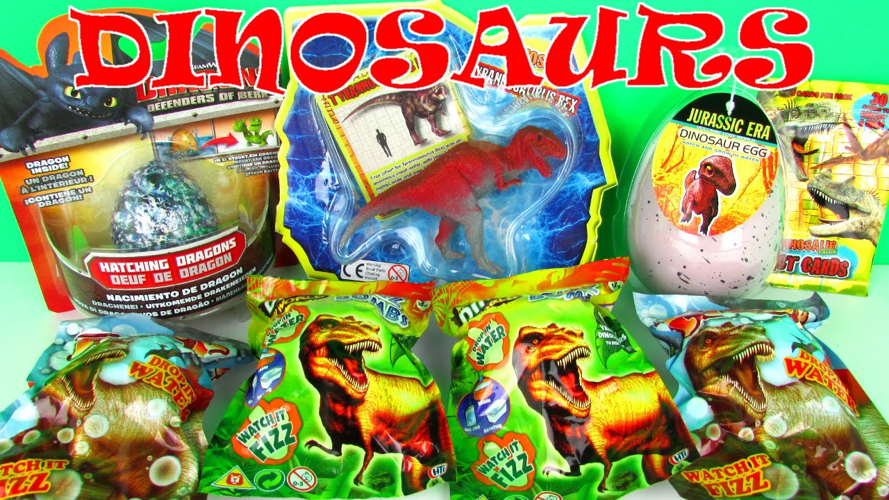 DINOSAURS Jurassic World Dinosaur Surprise Eggs Toy Review TV Surpise ...
