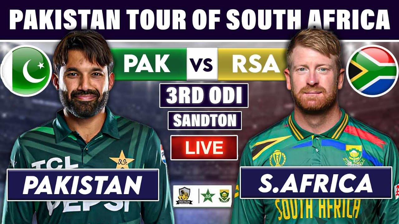 PAKISTAN vs SOUTH AFRICA 3rd ODI Match 2024 LIVE | PAK vs SA LIVE - YouTube