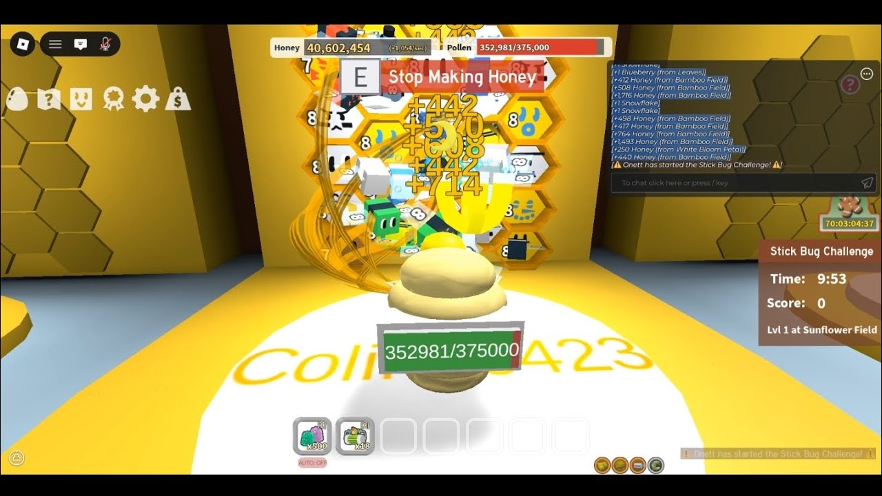 Bee Swarm Simulator Stick Bug Challenge Part 2