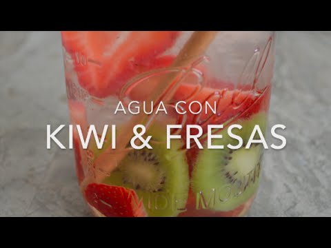 AGUA CON KIWI & FRESAS - Recetas fáciles Pizca de Sabor - YouTube