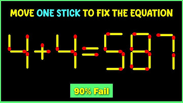 Matchstick puzzle with answer | Math puzzle game | Fix The Equation by moving 1 stick | Improve IQ
