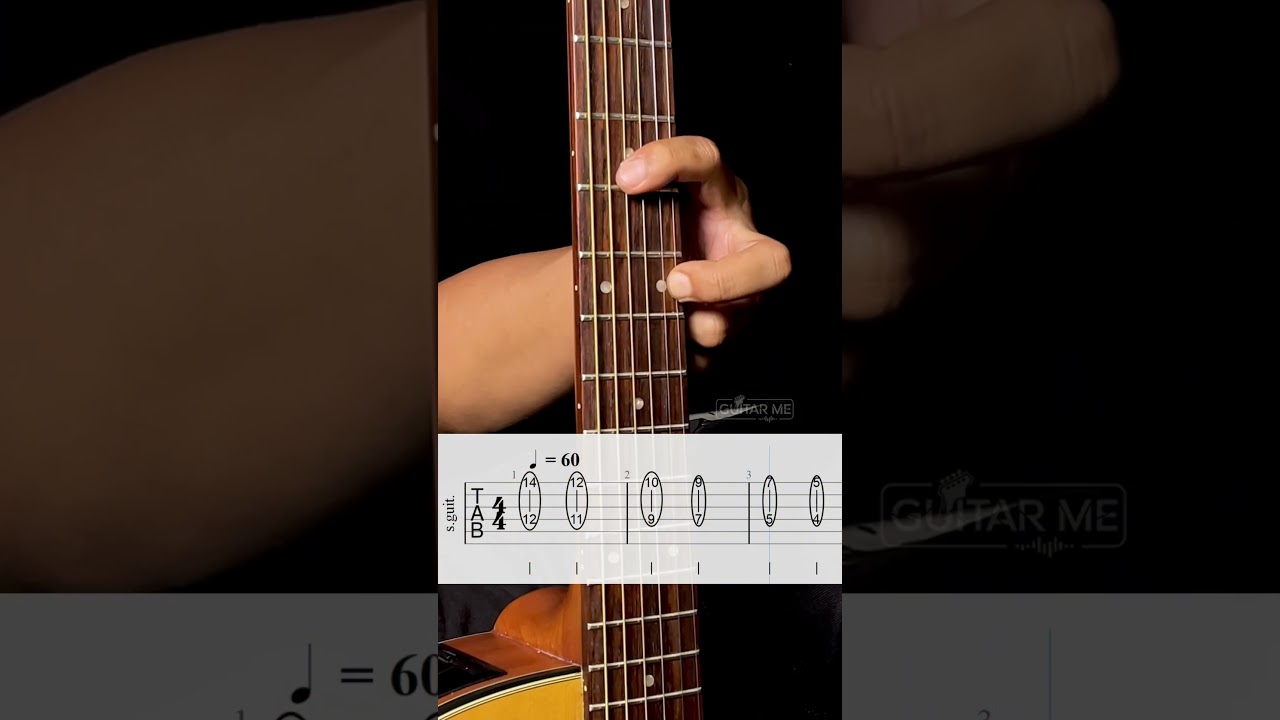 Canon in D two fingers Guitar Tutorial #guitartutorial #music #shorts #fyp