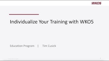 Individualize Your Training with WKO5