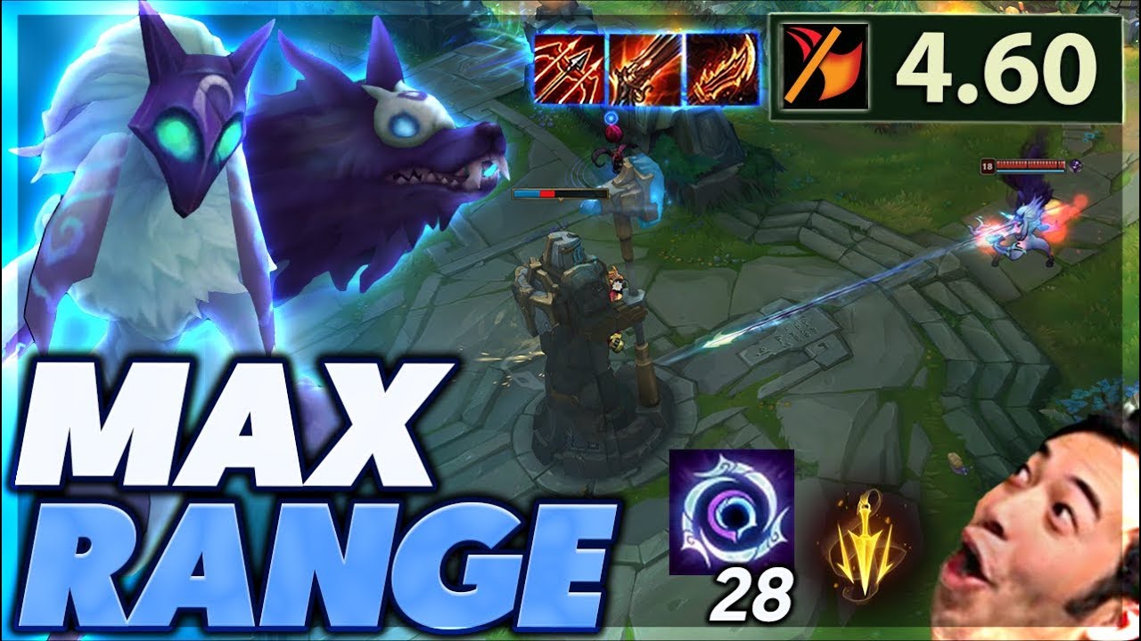 LONGEST ATTACK RANGE IN THE GAME | I OUTRANGE TOWERS | MAX RANGE KINDRED - BunnyFuFuu