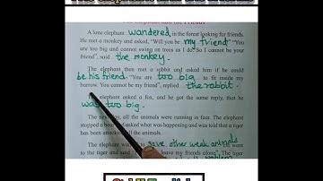 The elephant and the friends std II English