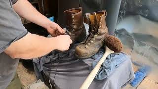 water proofing boots with floor wax