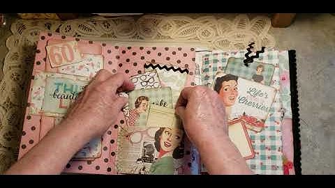 * Sold - Authentique Fabulous folio folder journal, Retro, Pam