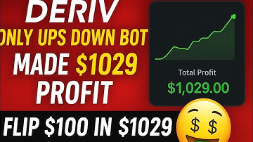 💸 Deriv Bot Trading 2025 | Only Ups Down Bot | No Loss Strategy | $1,029 Profit Made
