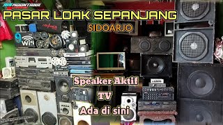 Those looking for active speakers and second-hand TVs are in abundance here || Sidoarjo Flea Market