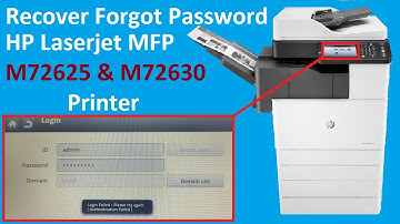 HP LaserJet M72625 & M72630 Printer Forgot Password Recover.