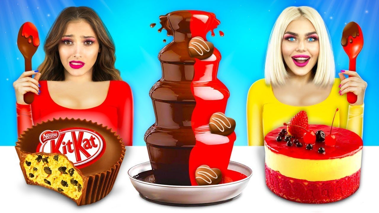 QUI VA GAGNER LE DÉFI DE LA FONDUE AU CHOCOLAT ? Manger du chocolat