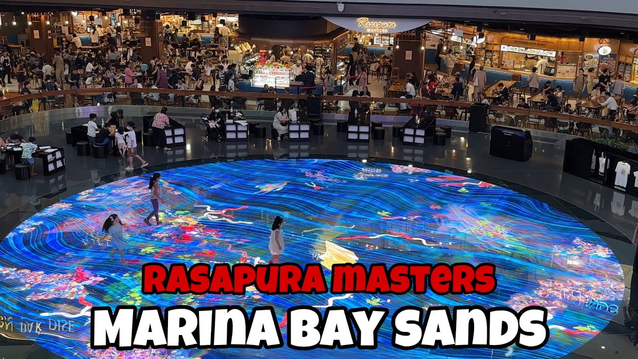 Rasapura masters Food court in marina bay sands, Singapore 4K YouTube
