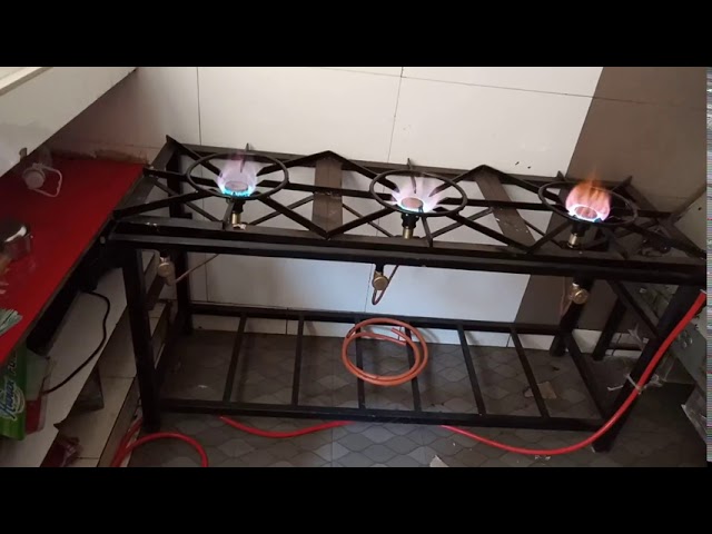 Triple Cast Iron Large Gas Lpg Burner Cooker-15kw Commercial