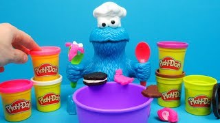 haar Beroep wastafel Play Doh Cooking Monster is going to eat cookies Family Toys Collector -  YouTube