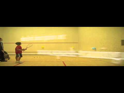 Squashcannon drill: target shooting for the 3 basic squash shots with movement