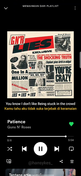 Guns N' Roses - Patience (story wa)