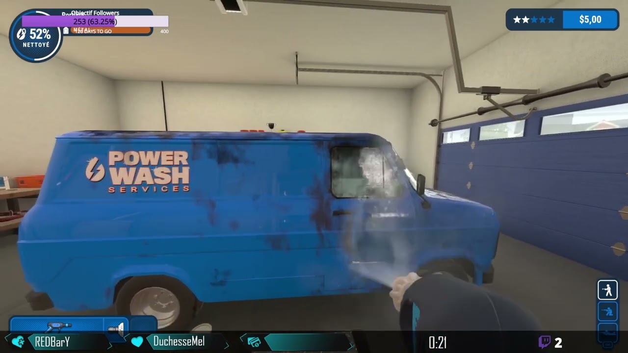 Découverte de Powerwash Simulator - Tutoriel Camionnette bleue - Episode 01