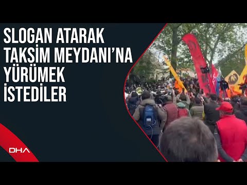 Saraçhane’den Taksim’e yürümek isteyen gruba polis müdahalesi