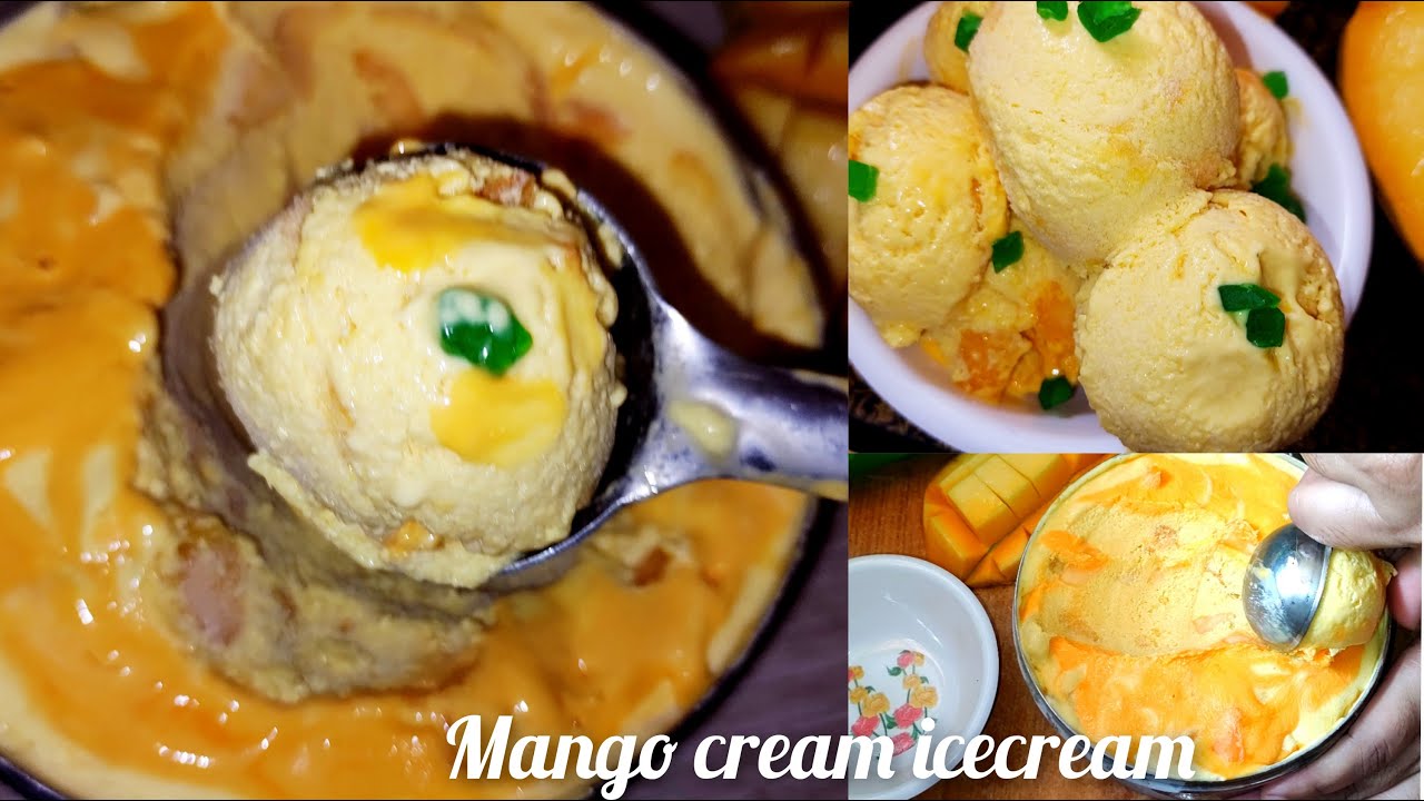 Mango creamy ice cream only 3 ingredients || How to make shop style ...