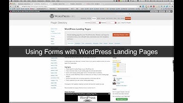Using Forms in WordPress Landing Pages